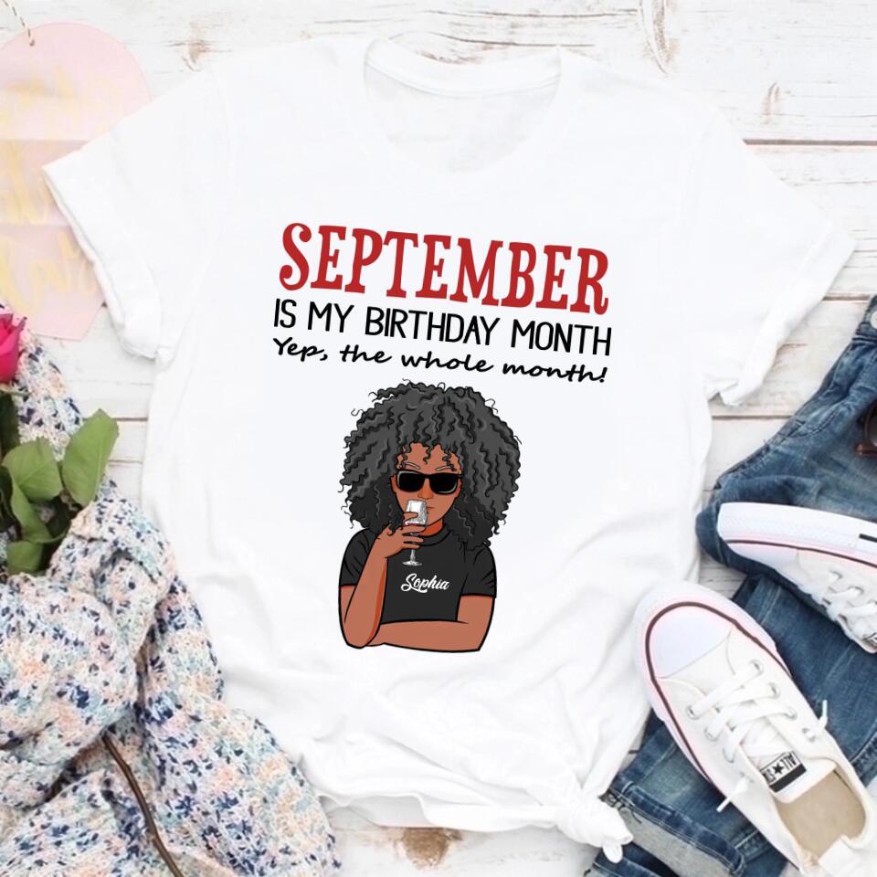 September Birthday Shirt, Custom Birthday Shirt, Queens are Born In September, September Birthday Shirts For Woman, September Birthday Gifts
