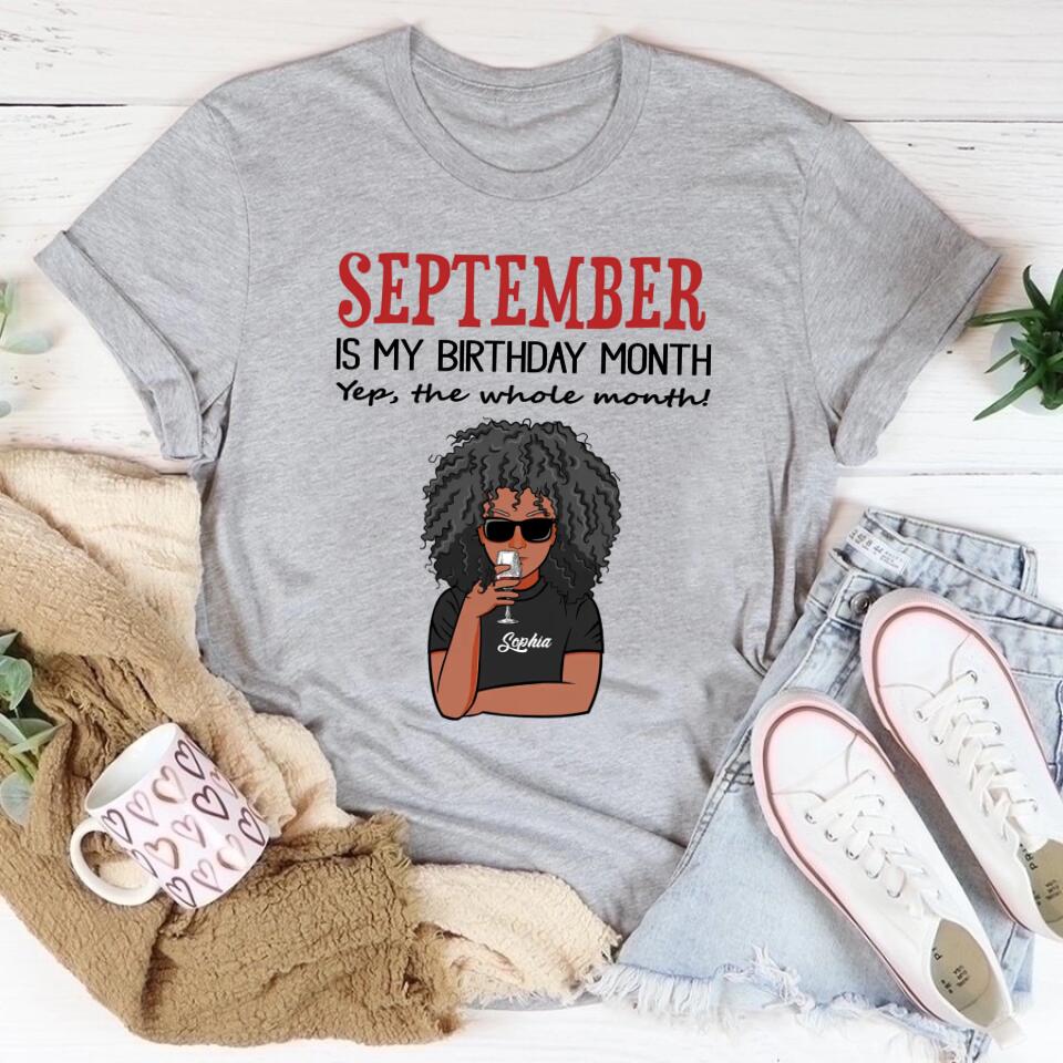September Birthday Shirt, Custom Birthday Shirt, Queens are Born In September, September Birthday Shirts For Woman, September Birthday Gifts