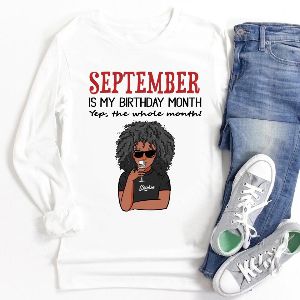 September Birthday Shirt, Custom Birthday Shirt, Queens are Born In September, September Birthday Shirts For Woman, September Birthday Gifts