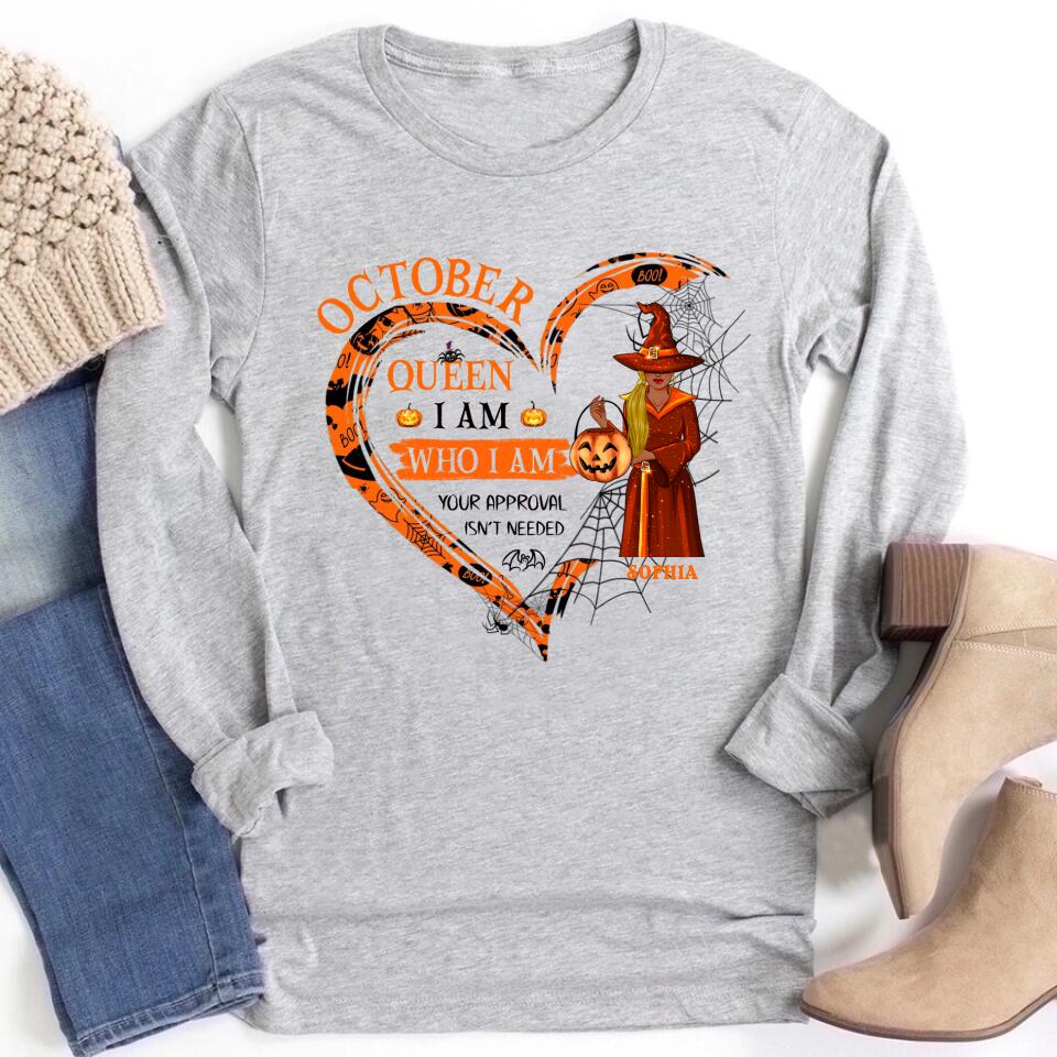 October Birthday Shirt, Custom Birthday Shirt, Queens are Born In October, October Birthday Shirts For Woman, October Birthday Gifts, Halloween Shirt