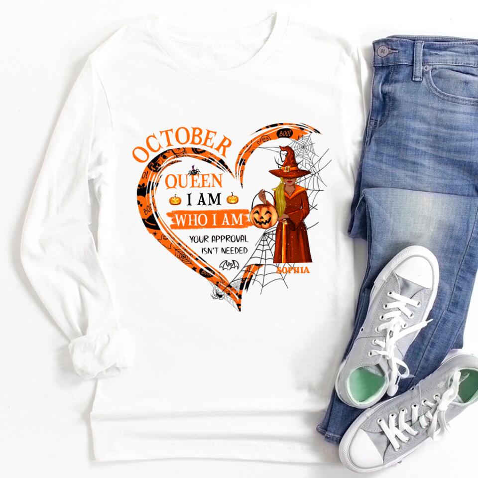 October Birthday Shirt, Custom Birthday Shirt, Queens are Born In October, October Birthday Shirts For Woman, October Birthday Gifts, Halloween Shirt