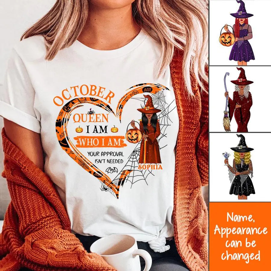 October Birthday Shirt, Custom Birthday Shirt, Queens are Born In October, October Birthday Shirts For Woman, October Birthday Gifts, Halloween Shirt