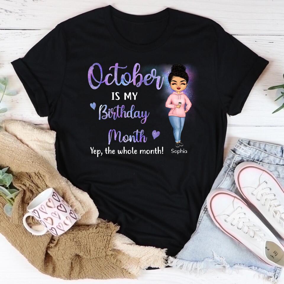 October Birthday Shirt, Custom Birthday Shirt, Queens Born In October, October Birthday Shirts For Woman, October Birthday Gifts