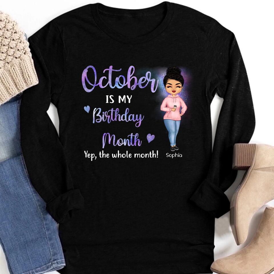 October Birthday Shirt, Custom Birthday Shirt, Queens Born In October, October Birthday Shirts For Woman, October Birthday Gifts