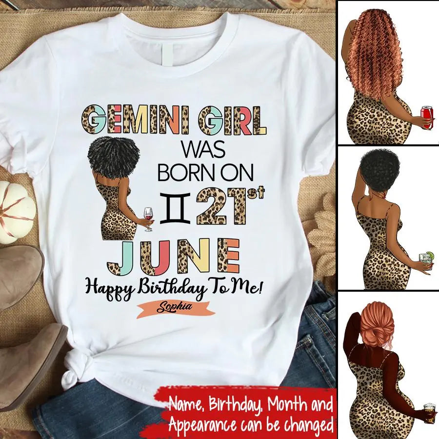 Custom Birthday Shirt, Gemini Zodiac t shirt, Gemini Birthday shirt, Gemini t shirts for ladies, Gemini queen t shirt, Gemini Queen Birthday shirt