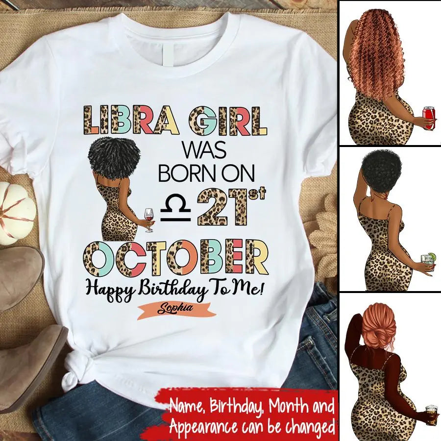 Custom Birthday Shirt, Libra Zodiac t shirt, Libra Birthday shirt, Libra t shirts for ladies, Libra queen t shirt, Libra Queen Birthday shirt