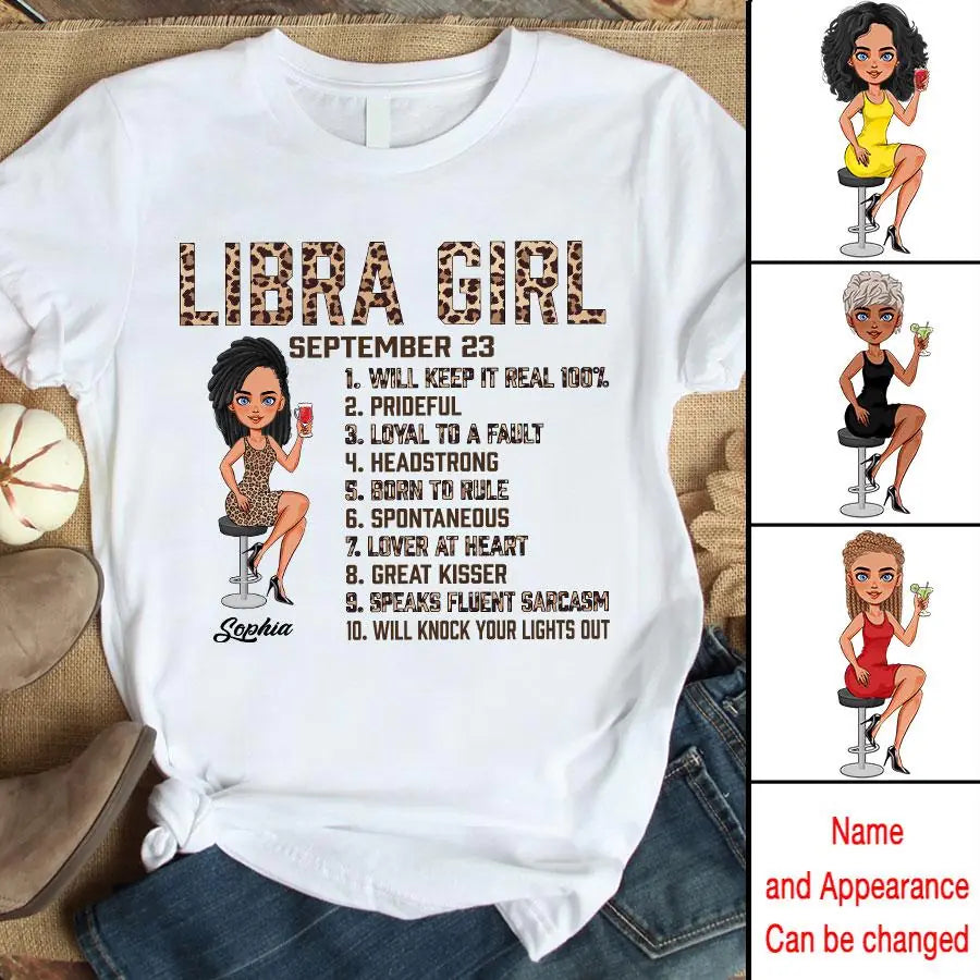 Custom Birthday Shirt, Libra Zodiac t shirt, Libra Birthday shirt, Libra t shirts for ladies, Libra queen t shirt, Libra Queen Birthday Shirt