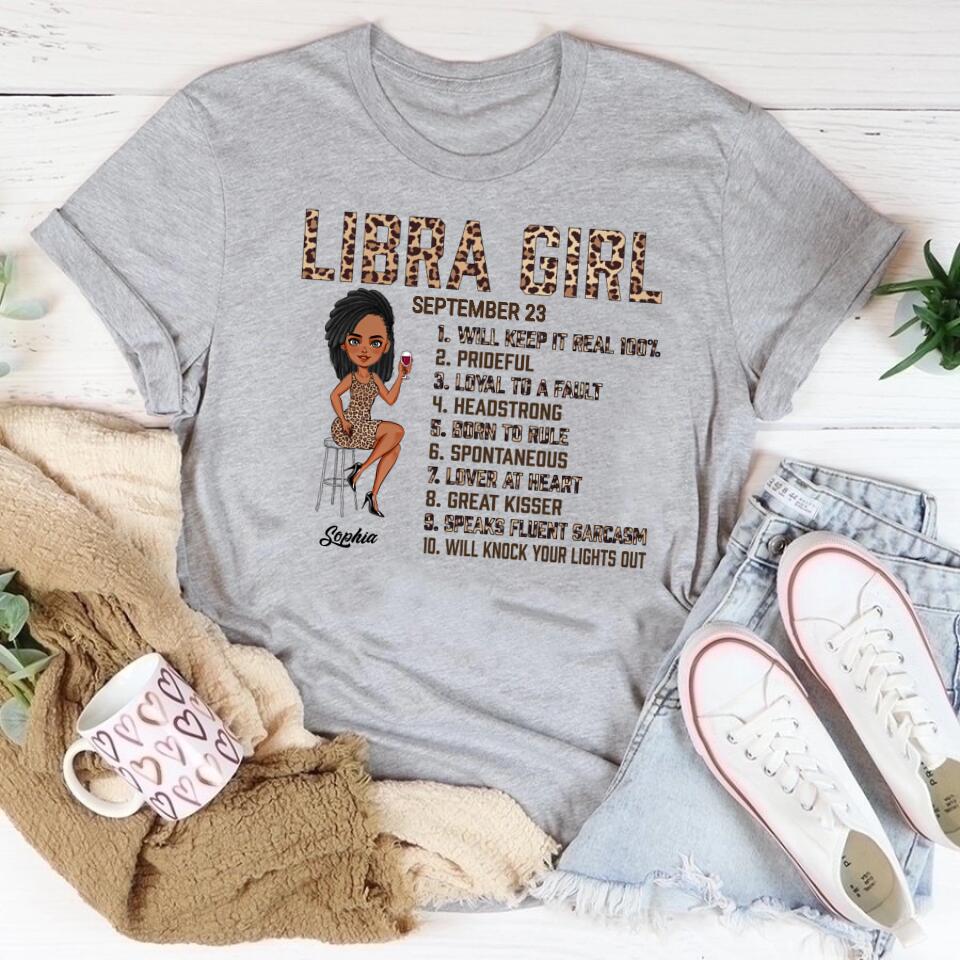 Custom Birthday Shirt, Libra Zodiac t shirt, Libra Birthday shirt, Libra t shirts for ladies, Libra queen t shirt, Libra Queen Birthday Shirt