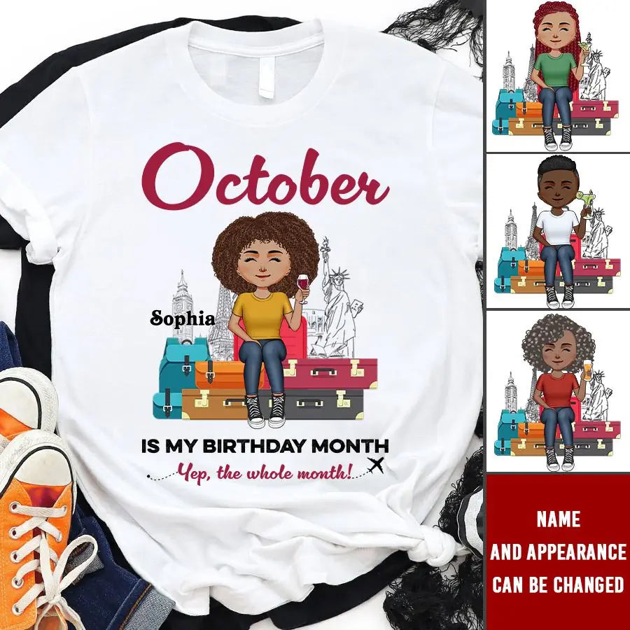 October Birthday Shirt, Custom Birthday Shirt, Queens are Born In October, October Birthday Shirts For Woman, October Birthday Gifts