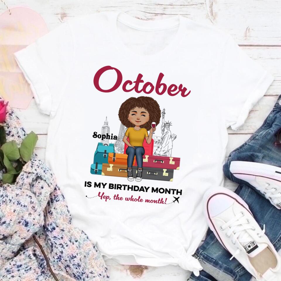 October Birthday Shirt, Custom Birthday Shirt, Queens are Born In October, October Birthday Shirts For Woman, October Birthday Gifts