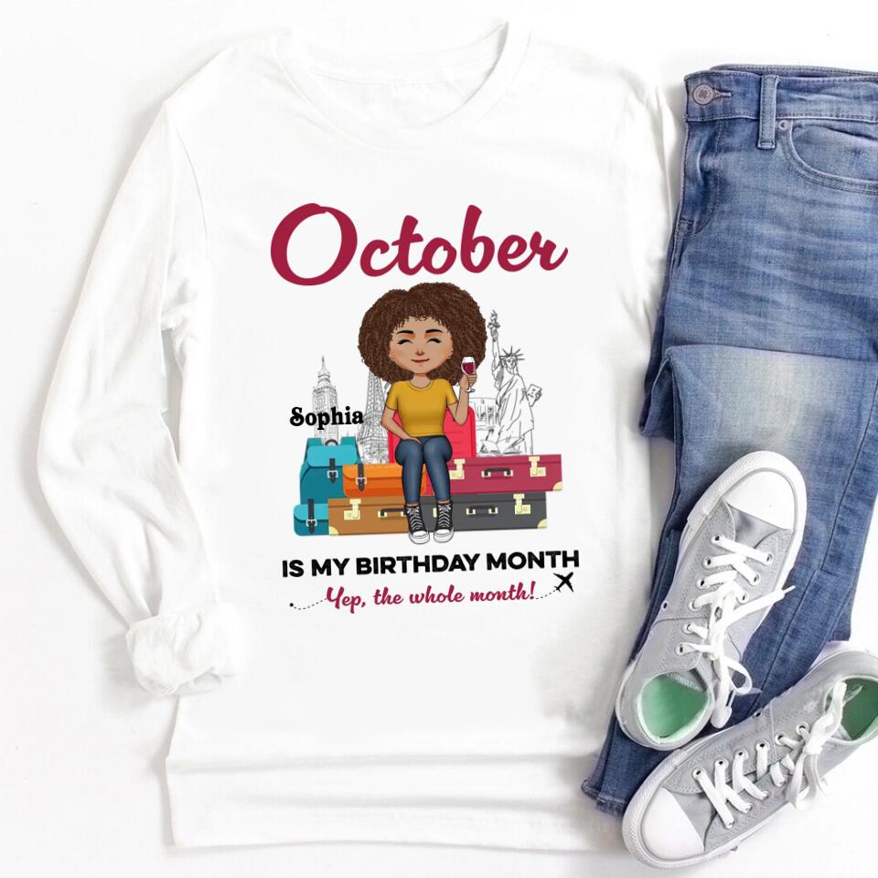 October Birthday Shirt, Custom Birthday Shirt, Queens are Born In October, October Birthday Shirts For Woman, October Birthday Gifts