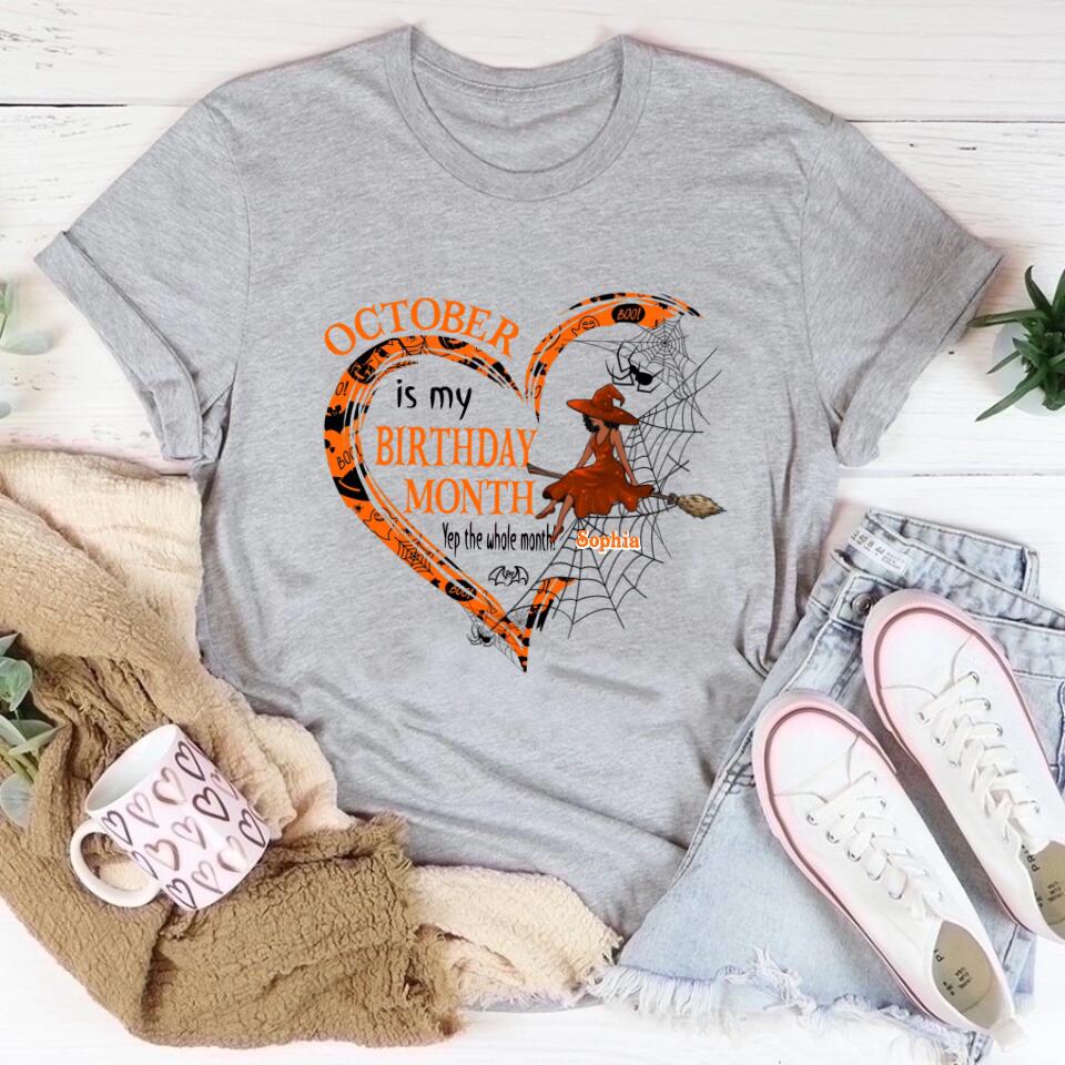 October Birthday Shirt, Custom Birthday Shirt, Queens are Born In October, October Birthday Shirts For Woman, October Birthday Gifts, Halloween Shirt