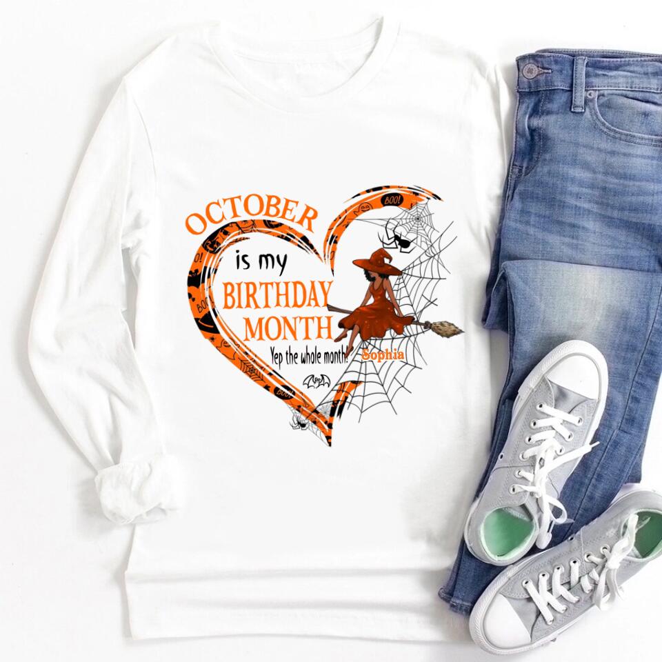 October Birthday Shirt, Custom Birthday Shirt, Queens are Born In October, October Birthday Shirts For Woman, October Birthday Gifts, Halloween Shirt