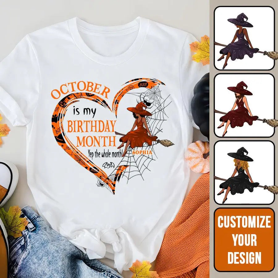 October Birthday Shirt, Custom Birthday Shirt, Queens are Born In October, October Birthday Shirts For Woman, October Birthday Gifts, Halloween Shirt