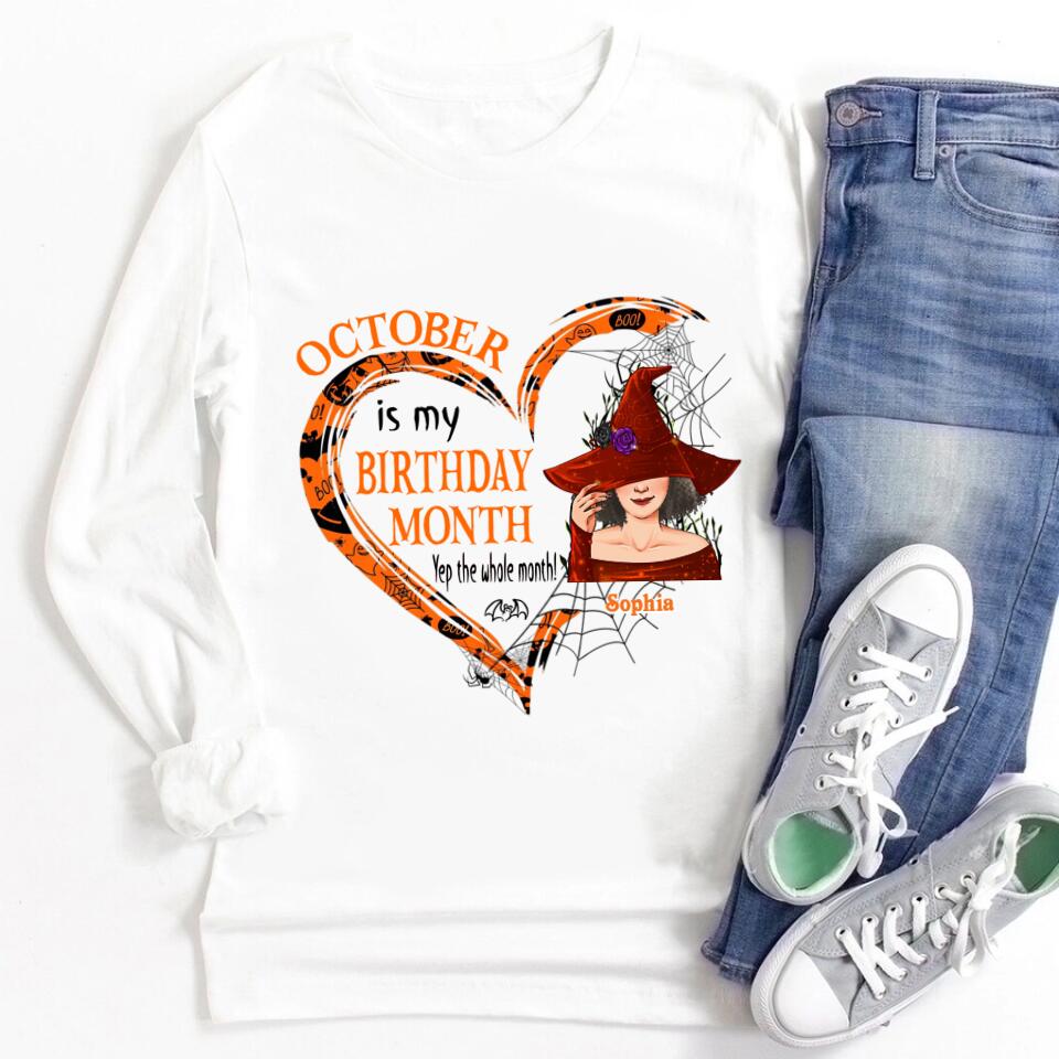 October Birthday Shirt, Custom Birthday Shirt, Queens are Born In October, October Birthday Shirts For Woman, October Birthday Gifts, Halloween Shirt