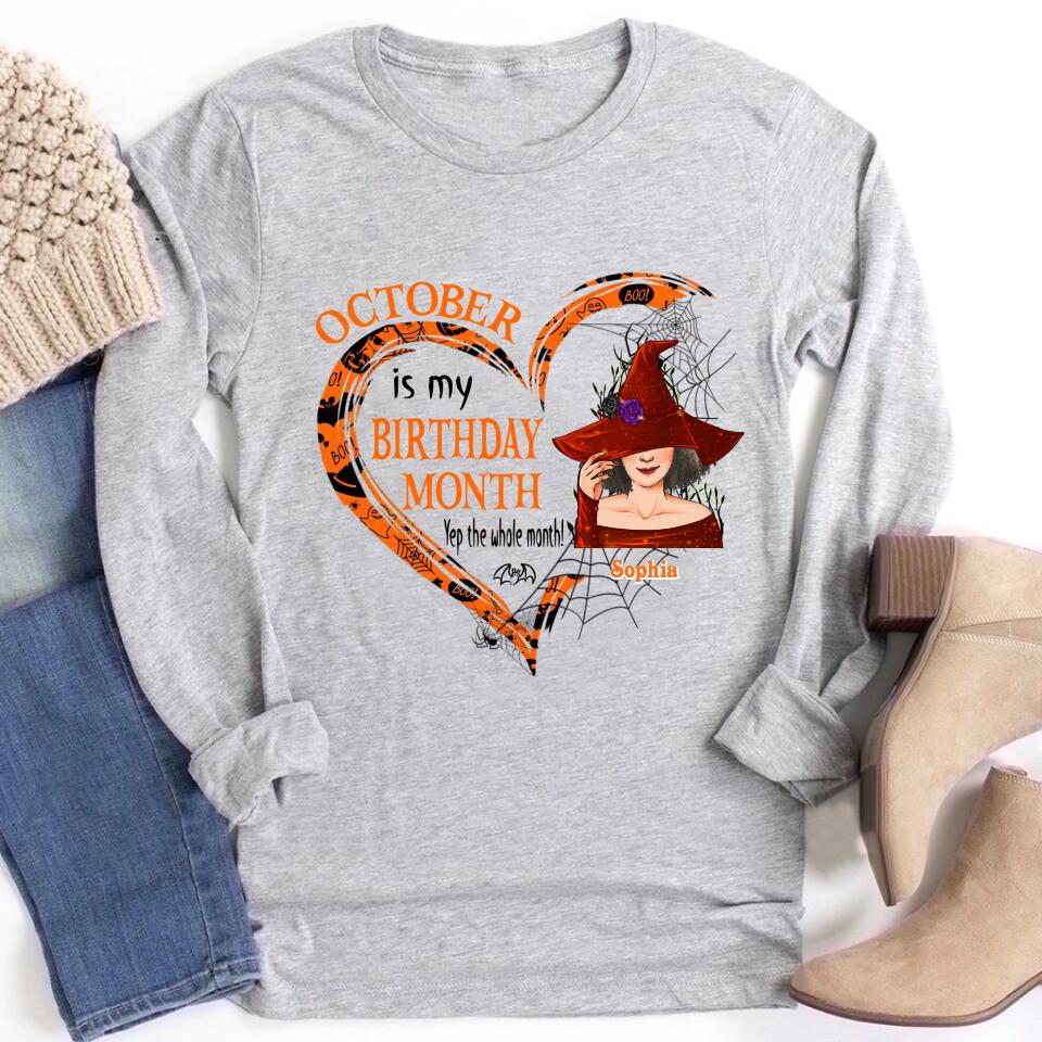 October Birthday Shirt, Custom Birthday Shirt, Queens are Born In October, October Birthday Shirts For Woman, October Birthday Gifts, Halloween Shirt