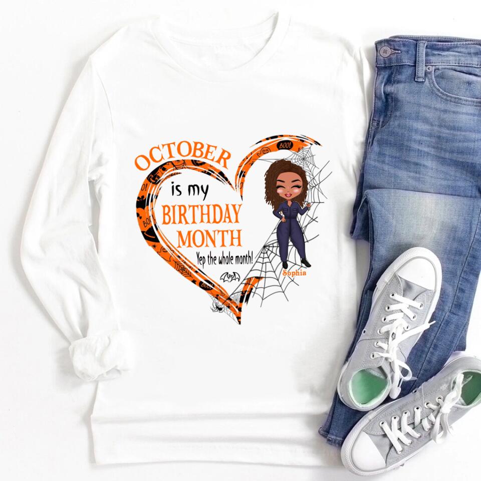 October Birthday Shirt, Custom Birthday Shirt, Queens are Born In October, October Birthday Shirts For Woman, October Birthday Gifts, Halloween Shirt