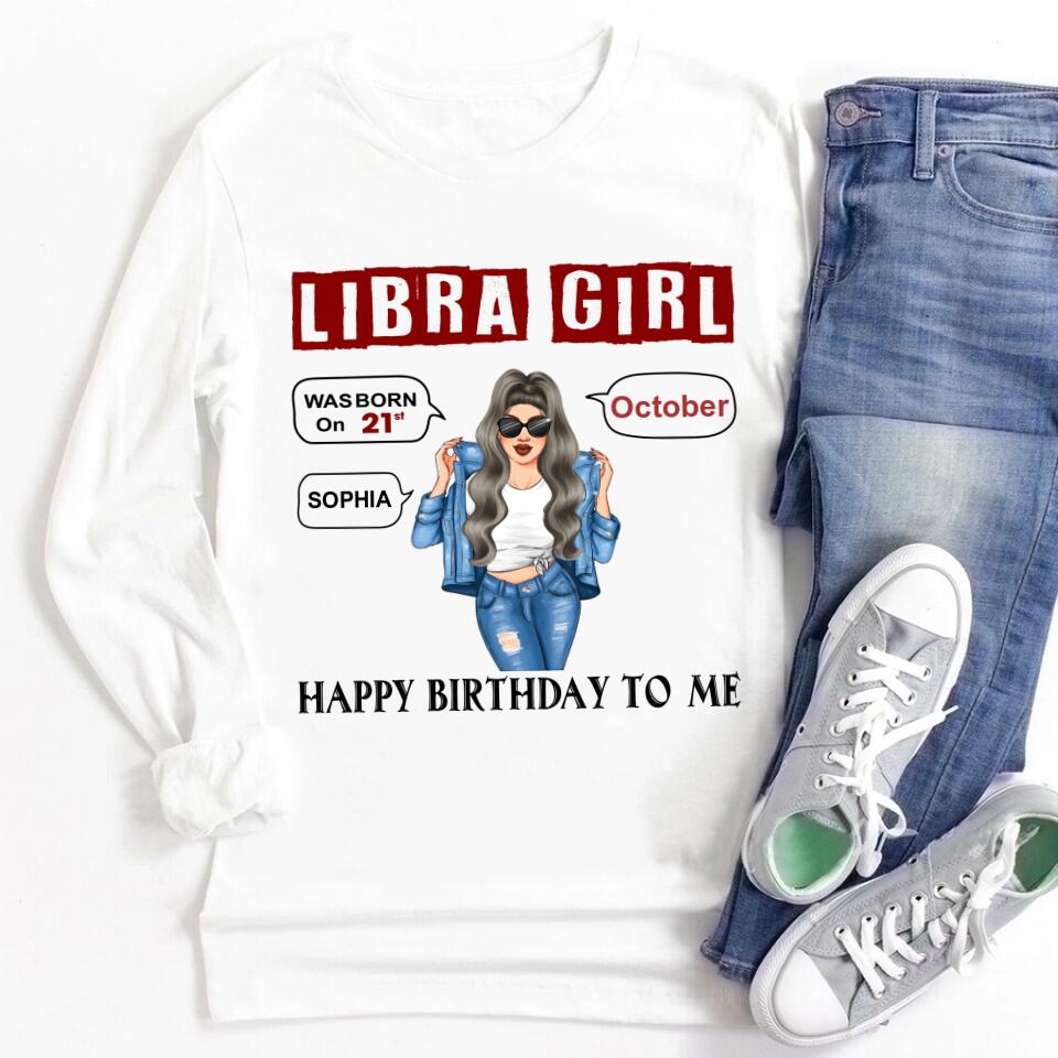 Custom Birthday Shirt, Libra Zodiac t shirt, Libra Birthday shirt, Libra t shirts for ladies, Libra queen t shirt, Libra Queen Birthday Shirt