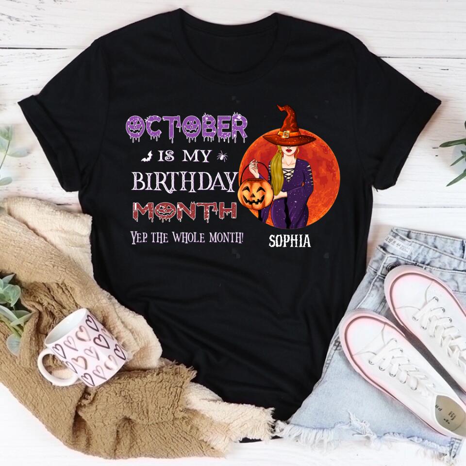 October Birthday Shirt, Custom Birthday Shirt, Queens Born In October, October Birthday Shirts For Woman, October Birthday Gifts