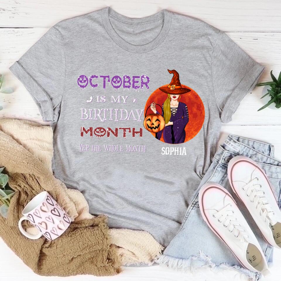 October Birthday Shirt, Custom Birthday Shirt, Queens Born In October, October Birthday Shirts For Woman, October Birthday Gifts