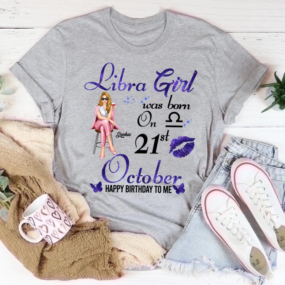 Custom Birthday Shirt, Libra Zodiac t shirt, Libra Birthday shirt, Libra t shirts for ladies, Libra queen t shirt, Libra Queen Birthday Shirt