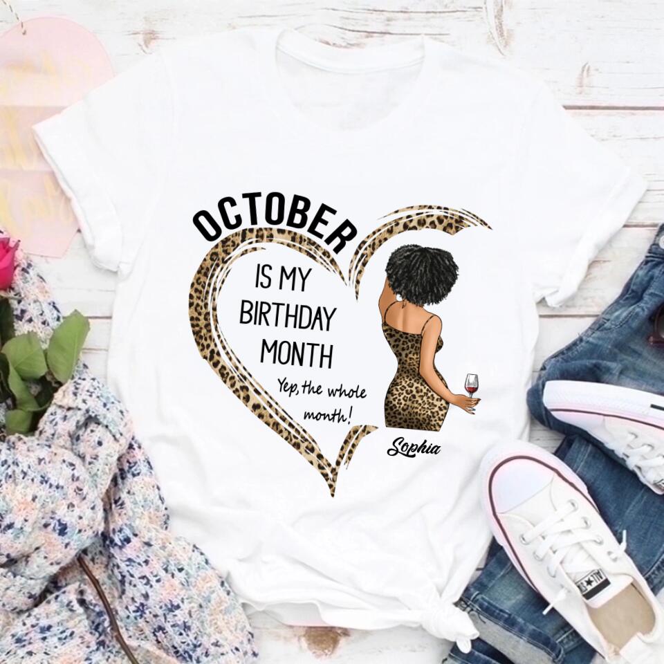 October Birthday Shirt, Custom Birthday Shirt, Queens are Born In October, October Birthday Shirts For Woman, October Birthday Gifts