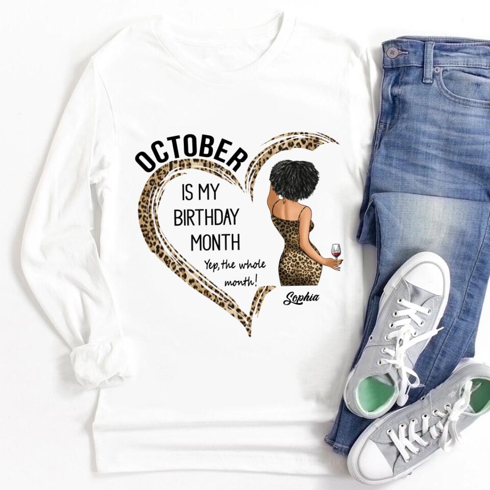 October Birthday Shirt, Custom Birthday Shirt, Queens are Born In October, October Birthday Shirts For Woman, October Birthday Gifts