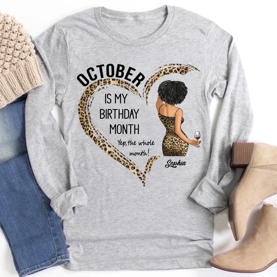 October Birthday Shirt, Custom Birthday Shirt, Queens are Born In October, October Birthday Shirts For Woman, October Birthday Gifts