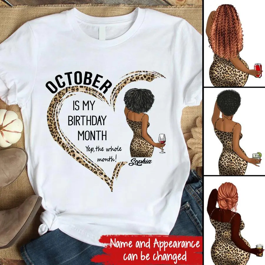 October Birthday Shirt, Custom Birthday Shirt, Queens are Born In October, October Birthday Shirts For Woman, October Birthday Gifts