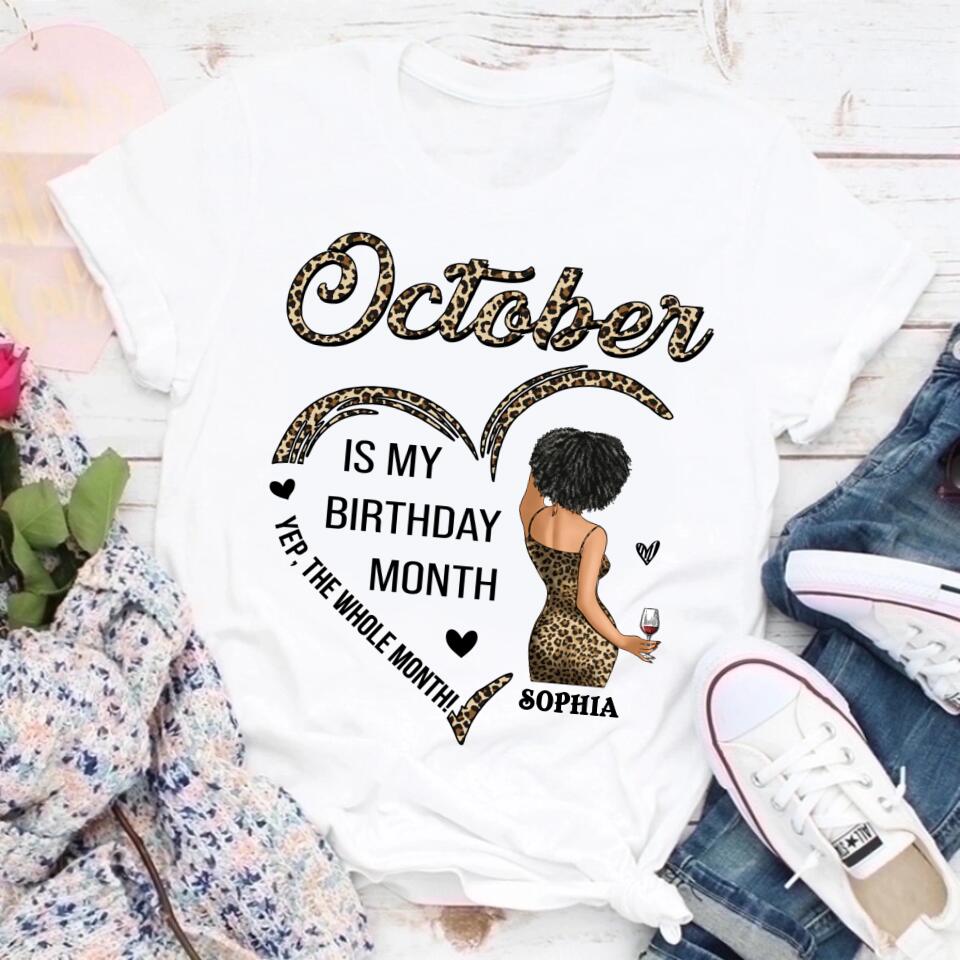 October Birthday Shirt, Custom Birthday Shirt, Queens are Born In October, October Birthday Shirts For Woman, October Birthday Gifts copy