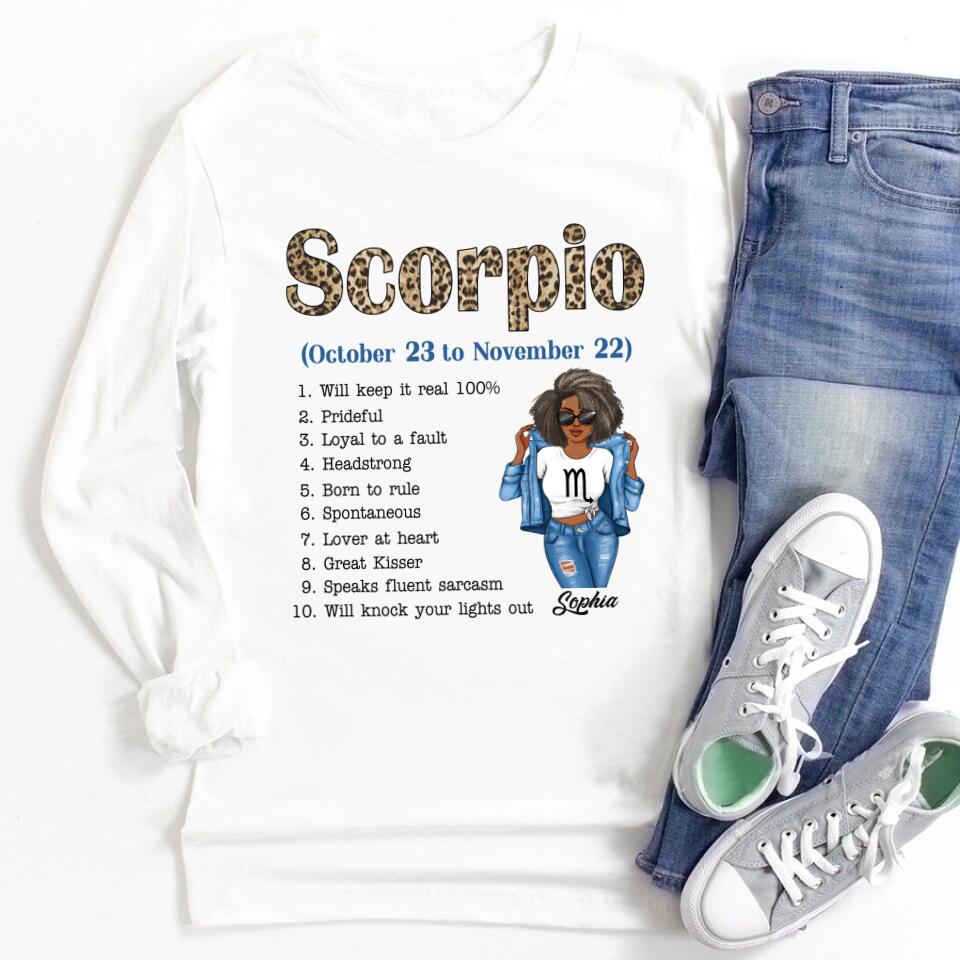 Custom Birthday Shirt, Scorpio Zodiac t shirt, Scorpio Birthday shirt, Scorpio t shirts for ladies, Scorpio queen t shirt, Scorpio Queen Birthday shirt