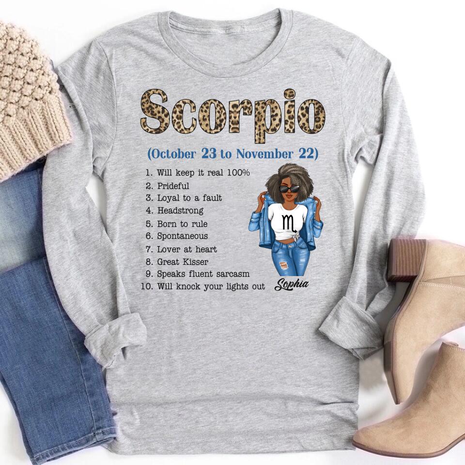Custom Birthday Shirt, Scorpio Zodiac t shirt, Scorpio Birthday shirt, Scorpio t shirts for ladies, Scorpio queen t shirt, Scorpio Queen Birthday shirt