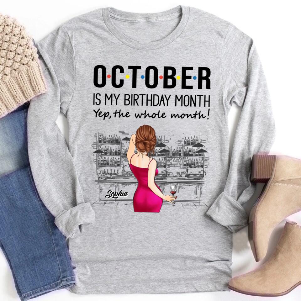 October Birthday Shirt, Custom Birthday Shirt, Queens are Born In October, October Birthday Shirts For Woman, October Birthday Gifts