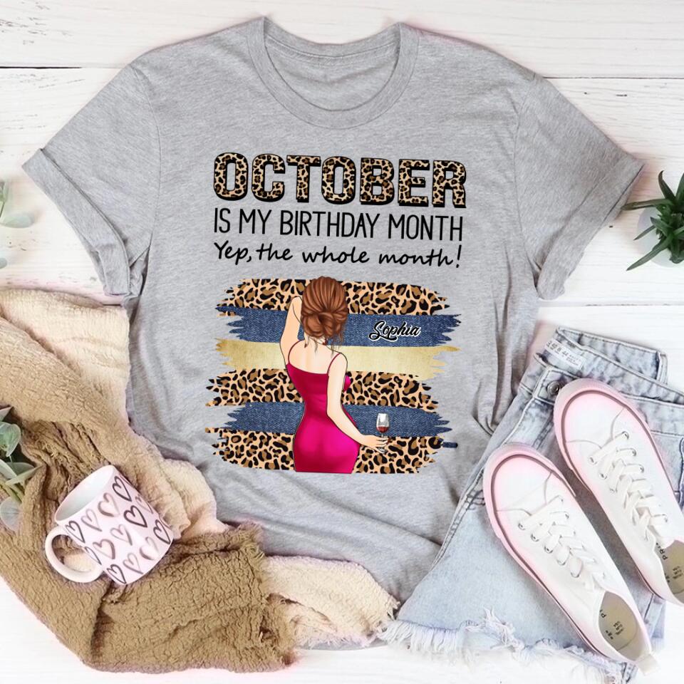October Birthday Shirt, Custom Birthday Shirt, Queens are Born In October, October Birthday Shirts For Woman, October Birthday Gifts