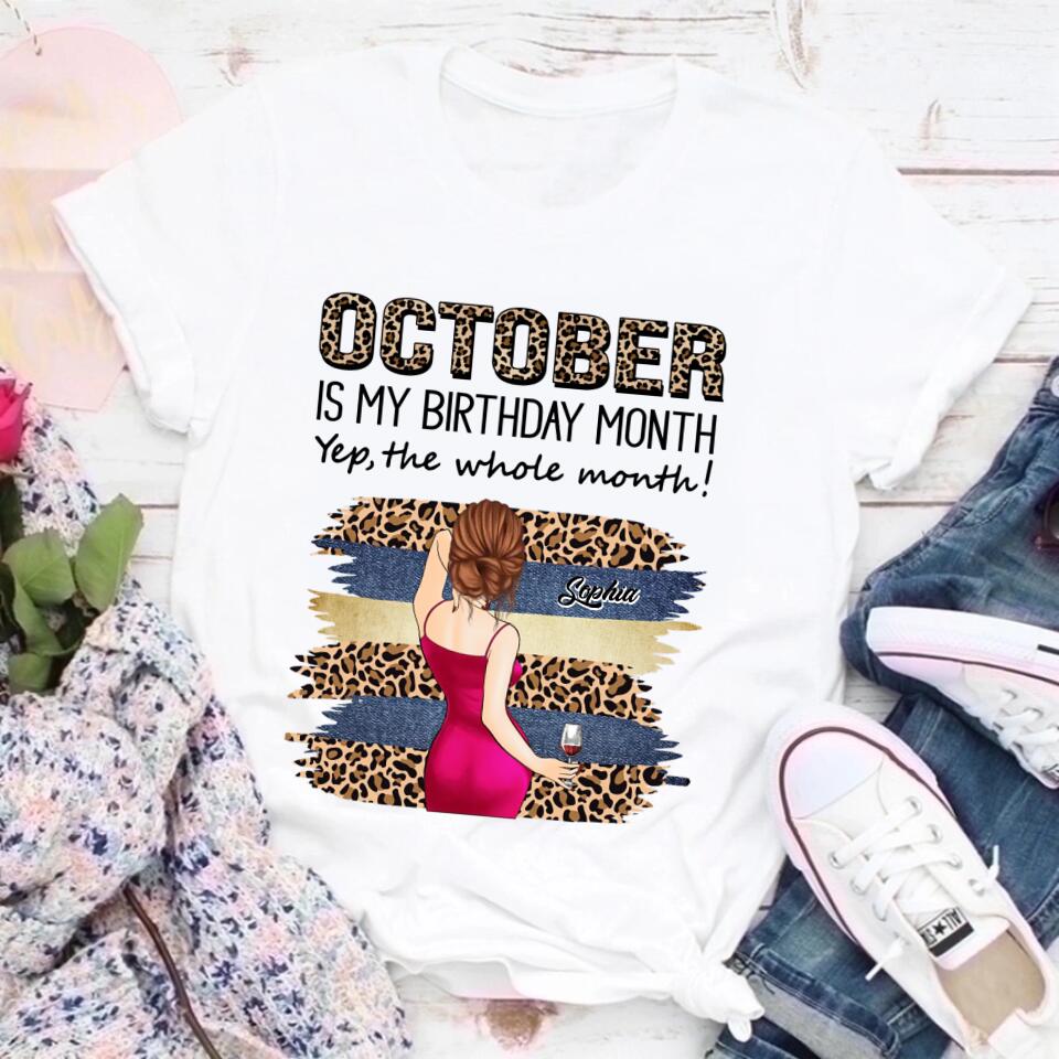 October Birthday Shirt, Custom Birthday Shirt, Queens are Born In October, October Birthday Shirts For Woman, October Birthday Gifts