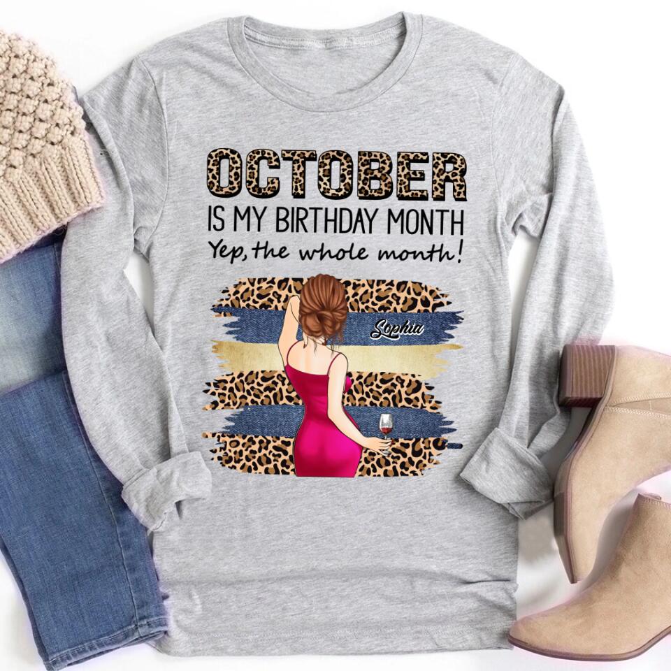 October Birthday Shirt, Custom Birthday Shirt, Queens are Born In October, October Birthday Shirts For Woman, October Birthday Gifts