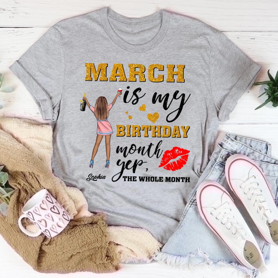 March Birthday Shirt, Custom Birthday Shirt, Queens are Born In March, March Birthday Shirts For Woman, March Birthday Gifts