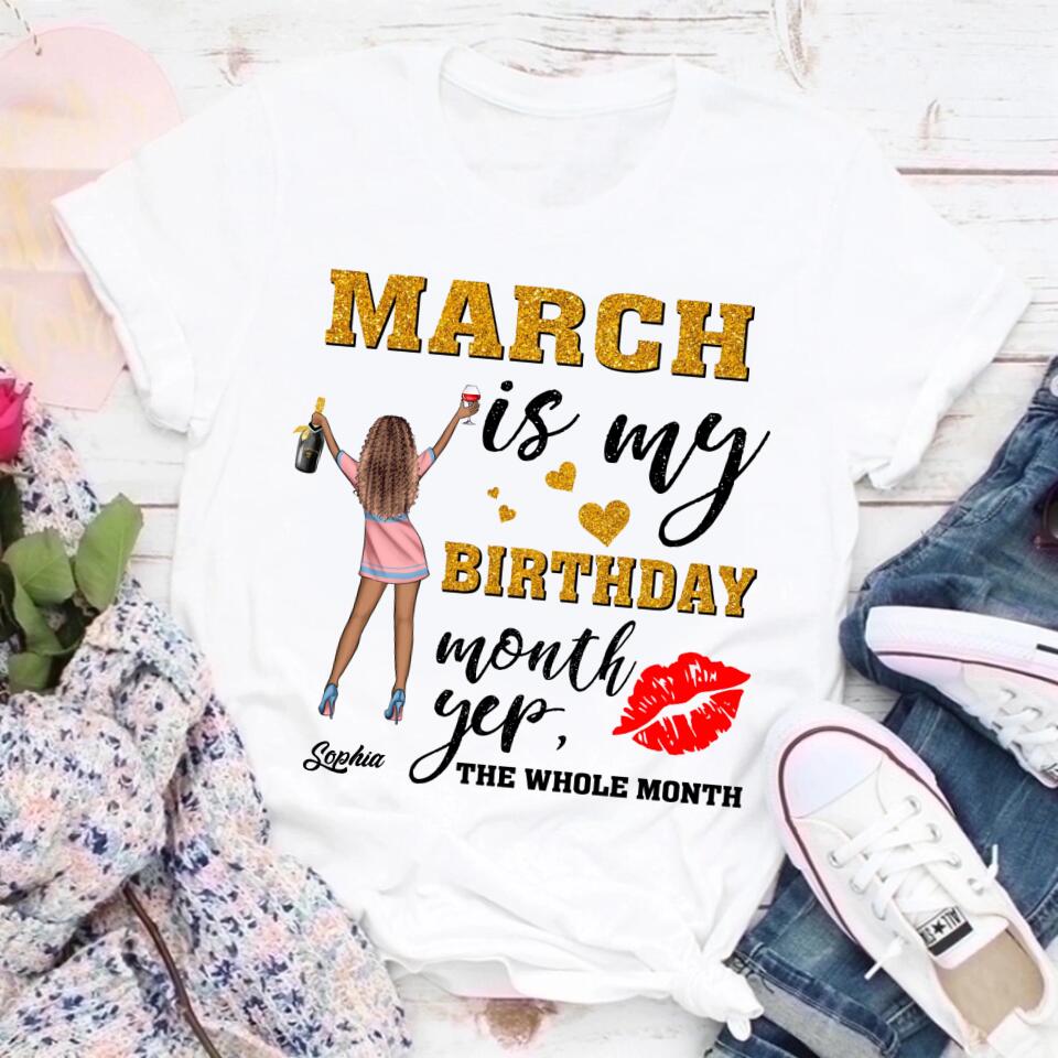 March Birthday Shirt, Custom Birthday Shirt, Queens are Born In March, March Birthday Shirts For Woman, March Birthday Gifts
