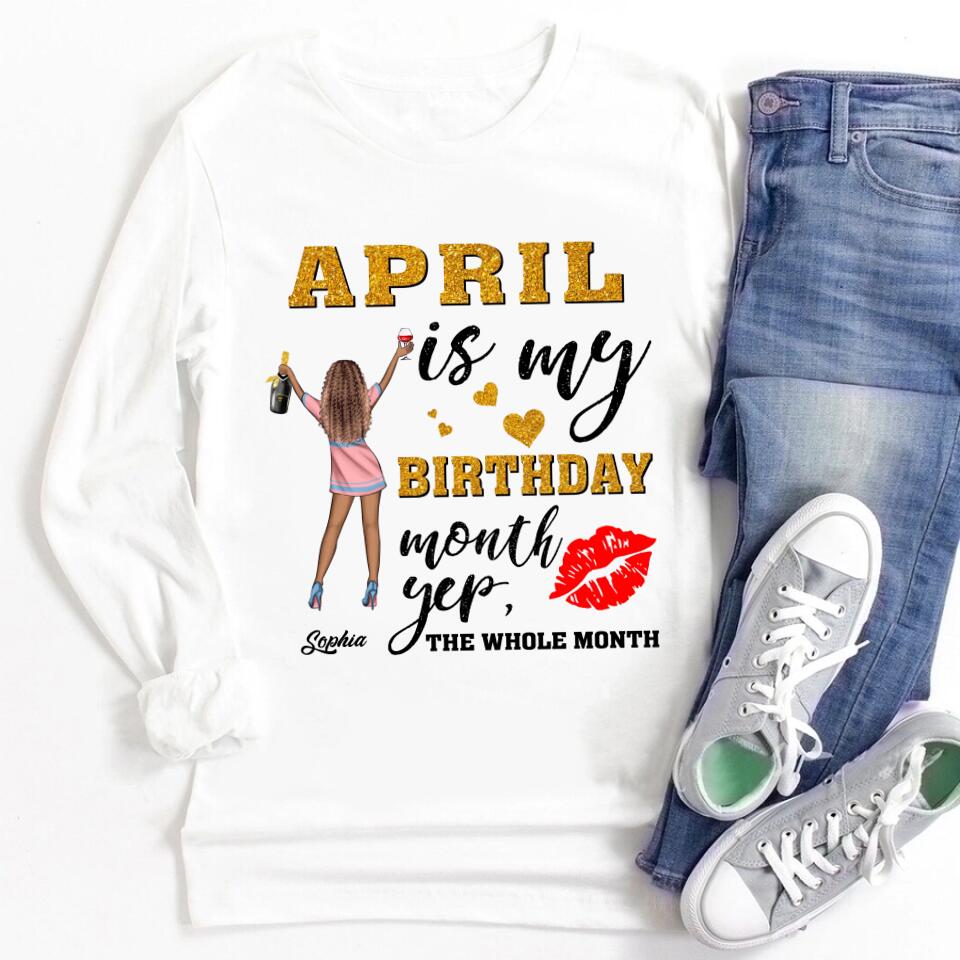 April Birthday Shirt, Custom Birthday Shirt, Queens Born In  April, April Birthday Gifts,  April Birthday Gifts