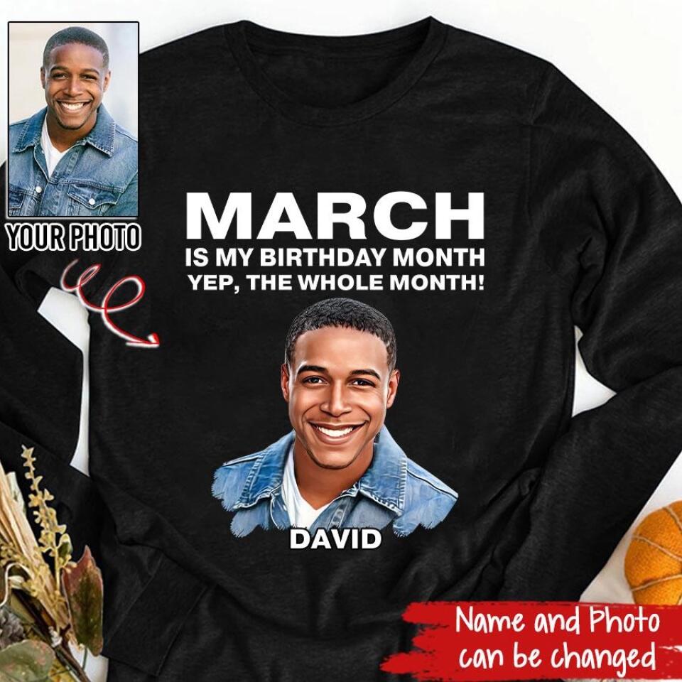 March Birthday Shirt, Custom Birthday Shirt, A Black King was born in March, March Birthday Shirts For Man, March Birthday Gifts
