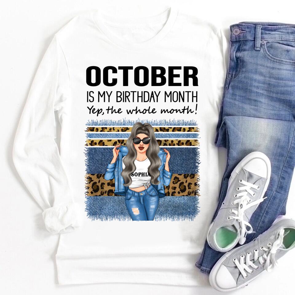October Birthday Shirt, Custom Birthday Shirt, Queens are Born In October, October Birthday Shirts For Woman, October Birthday Gifts