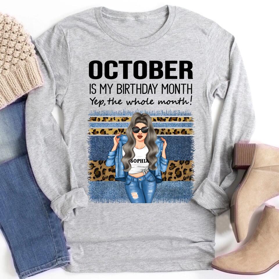 October Birthday Shirt, Custom Birthday Shirt, Queens are Born In October, October Birthday Shirts For Woman, October Birthday Gifts