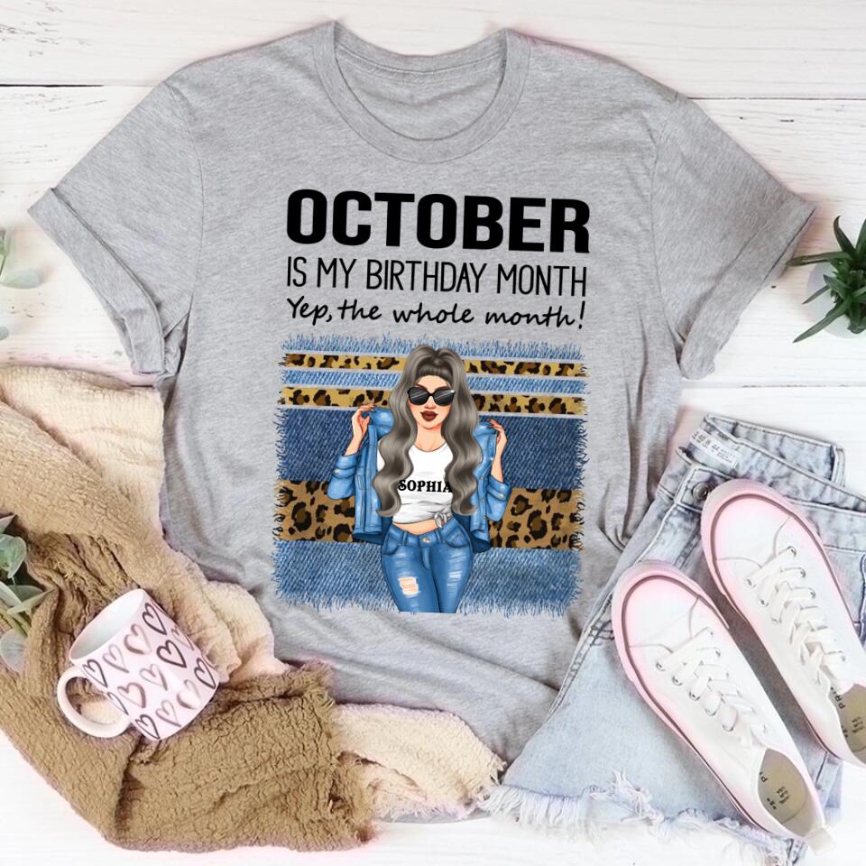 October Birthday Shirt, Custom Birthday Shirt, Queens are Born In October, October Birthday Shirts For Woman, October Birthday Gifts