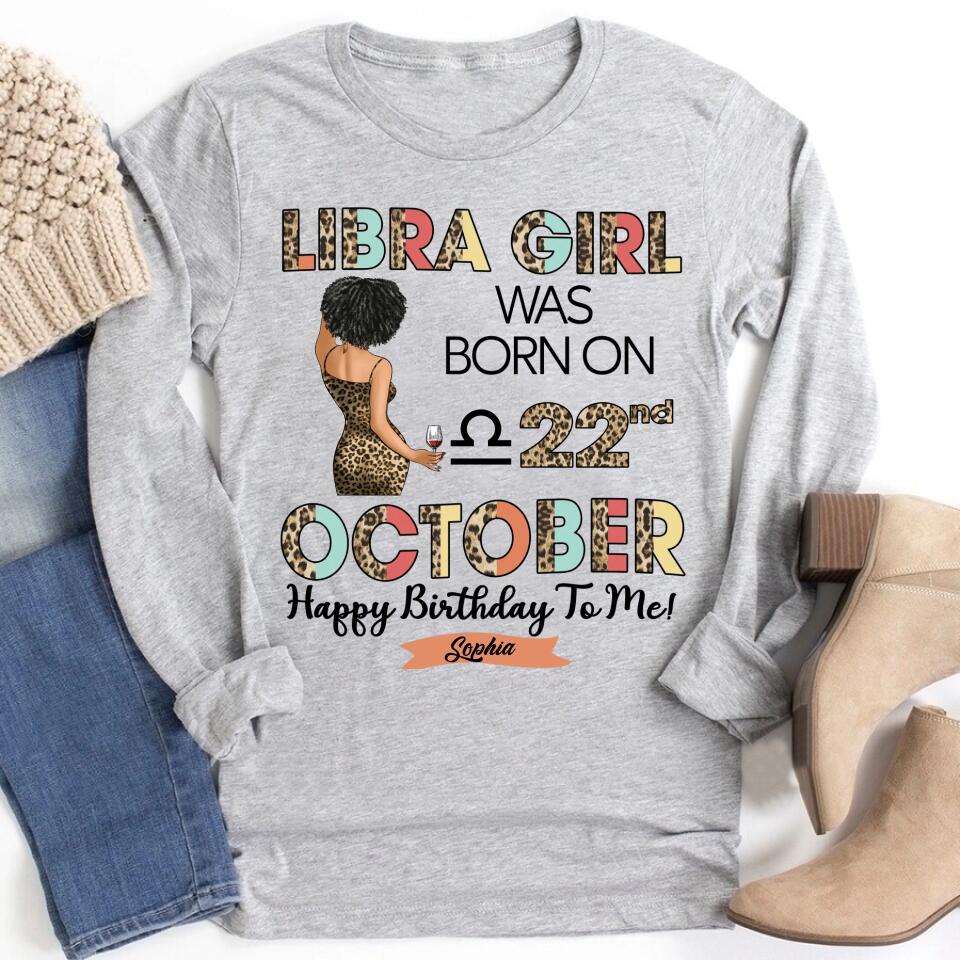 Custom Birthday Shirt, Libra Zodiac t shirt, Libra Birthday shirt, Libra t shirts for ladies, Libra queen t shirt, Libra Queen Birthday shirt