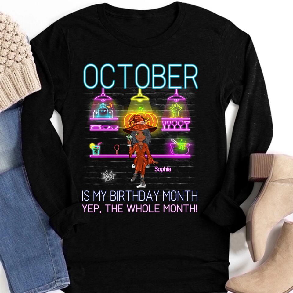 October Birthday Shirt, Custom Birthday Shirt, Queens Born In October, October Birthday Shirts For Woman, October Birthday Gifts