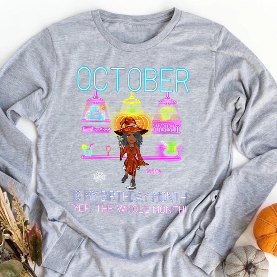 October Birthday Shirt, Custom Birthday Shirt, Queens Born In October, October Birthday Shirts For Woman, October Birthday Gifts