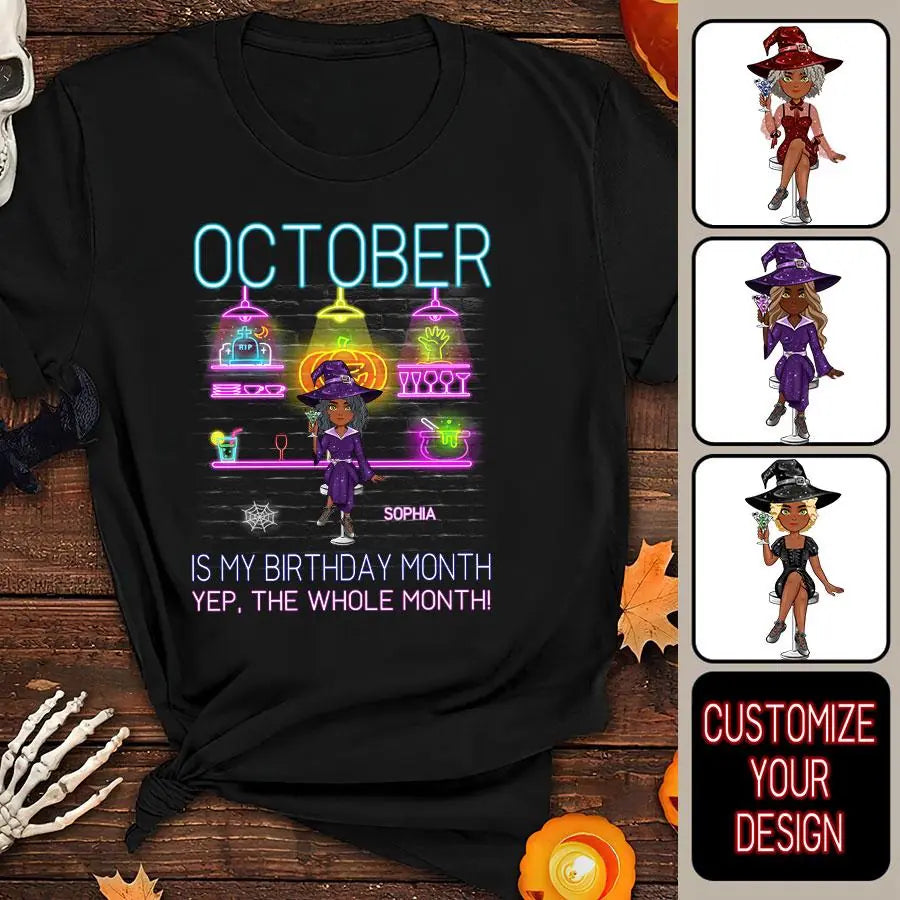 October Birthday Shirt, Custom Birthday Shirt, Queens Born In October, October Birthday Shirts For Woman, October Birthday Gifts
