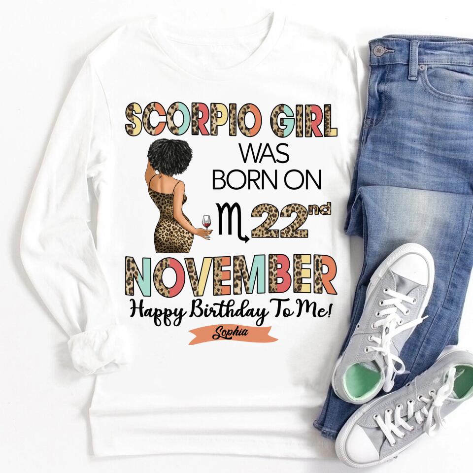 Custom Birthday Shirt, Scorpio Zodiac t shirt, Scorpio Birthday shirt, Scorpio t shirts for ladies, Scorpio queen t shirt, Scorpio Queen Birthday shirt