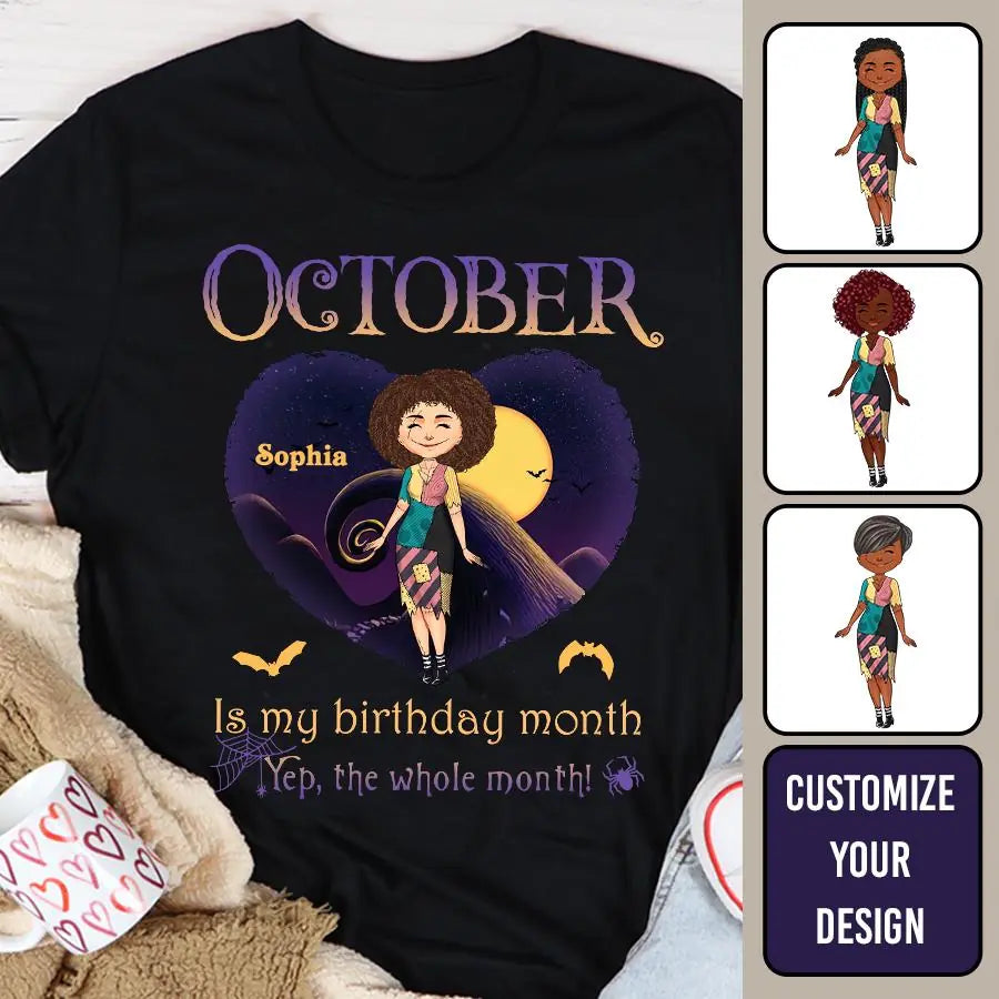 October Birthday Shirt, Custom Birthday Shirt, Queens Born In October, October Birthday Shirts For Woman, October Birthday Gifts