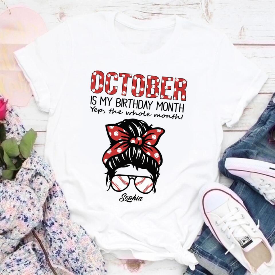 October Birthday Shirt, Custom Birthday Shirt, Queens are Born In October, October Birthday Shirts For Woman, October Birthday Gifts